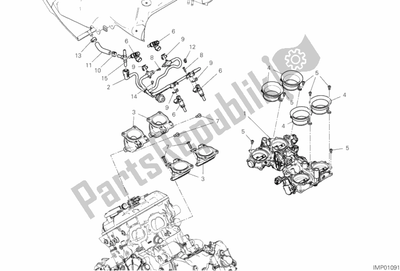 Todas las partes para 36a - Cuerpo Del Acelerador de Ducati Superbike Panigale V4 USA 1100 2018